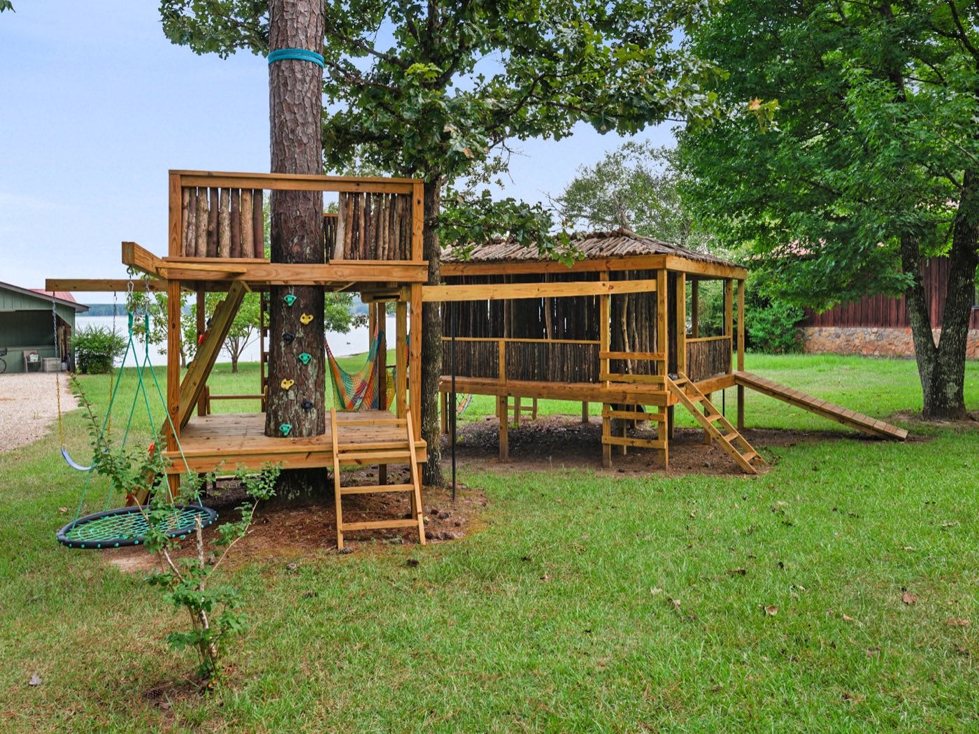 Custom outdoor wooden structure by Q&A Construction