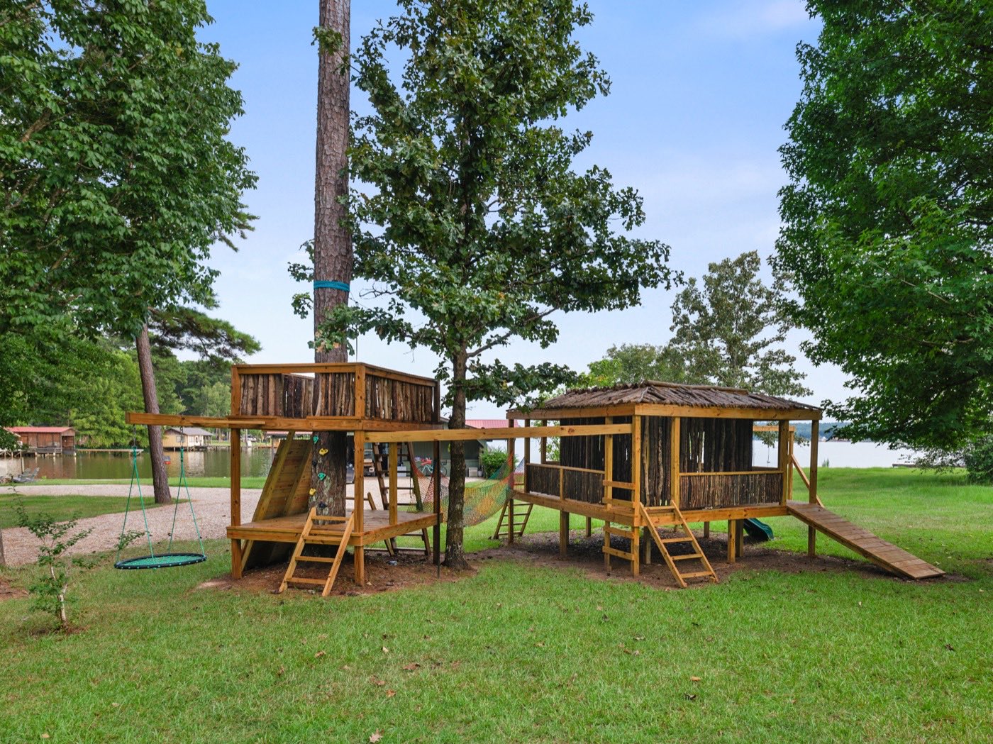 Backyard outdoor build overlooking the lake